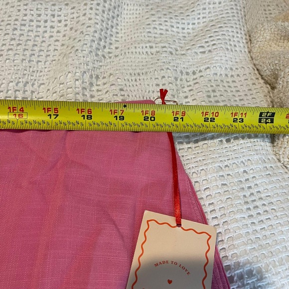 Lovefool Pink Mini Skirt Lined Slit Rayon Blend Casual 2X - Picture 7 of 10